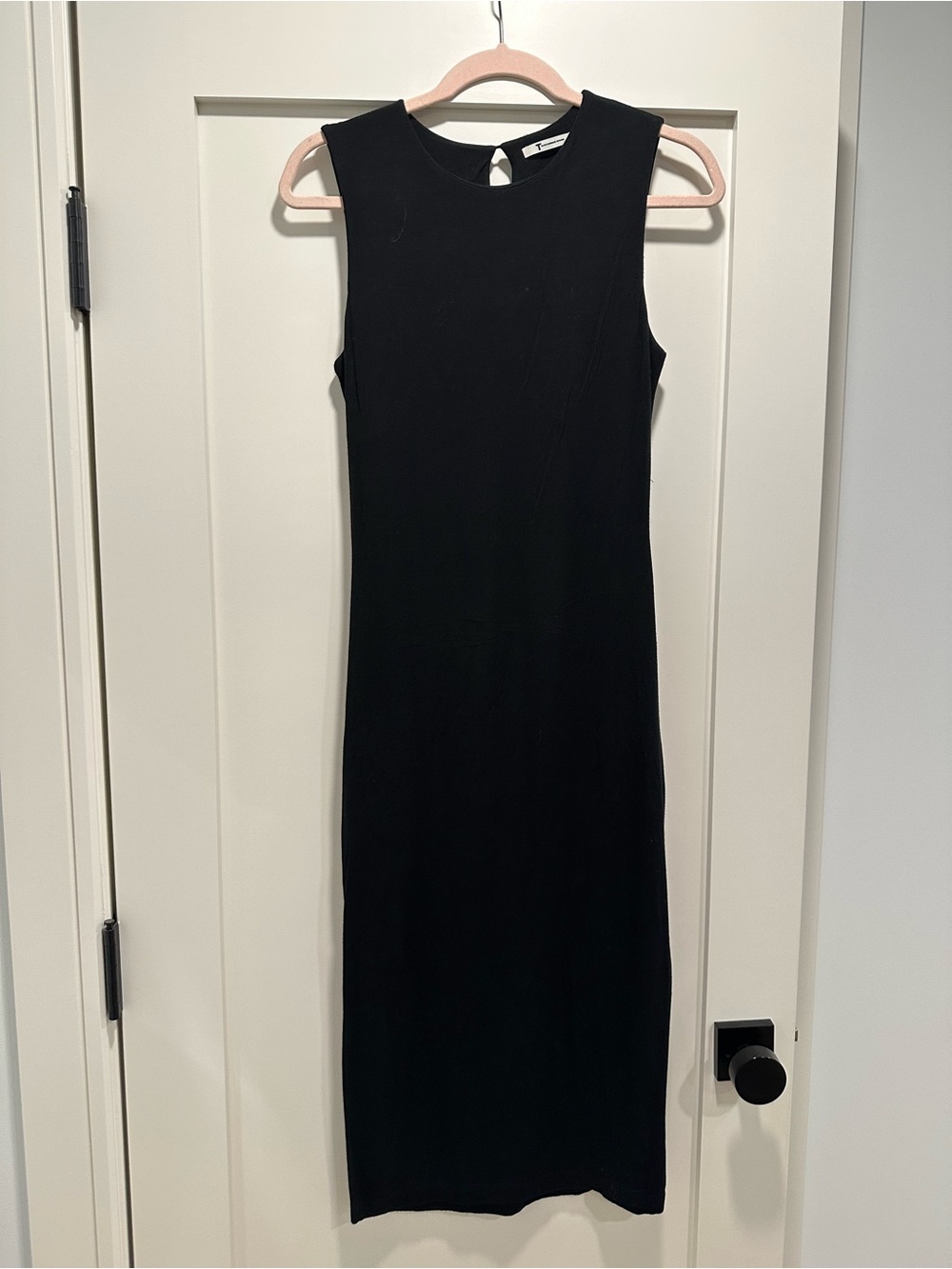 Alexander Wang Black Sleeveless Slim Midi Dress